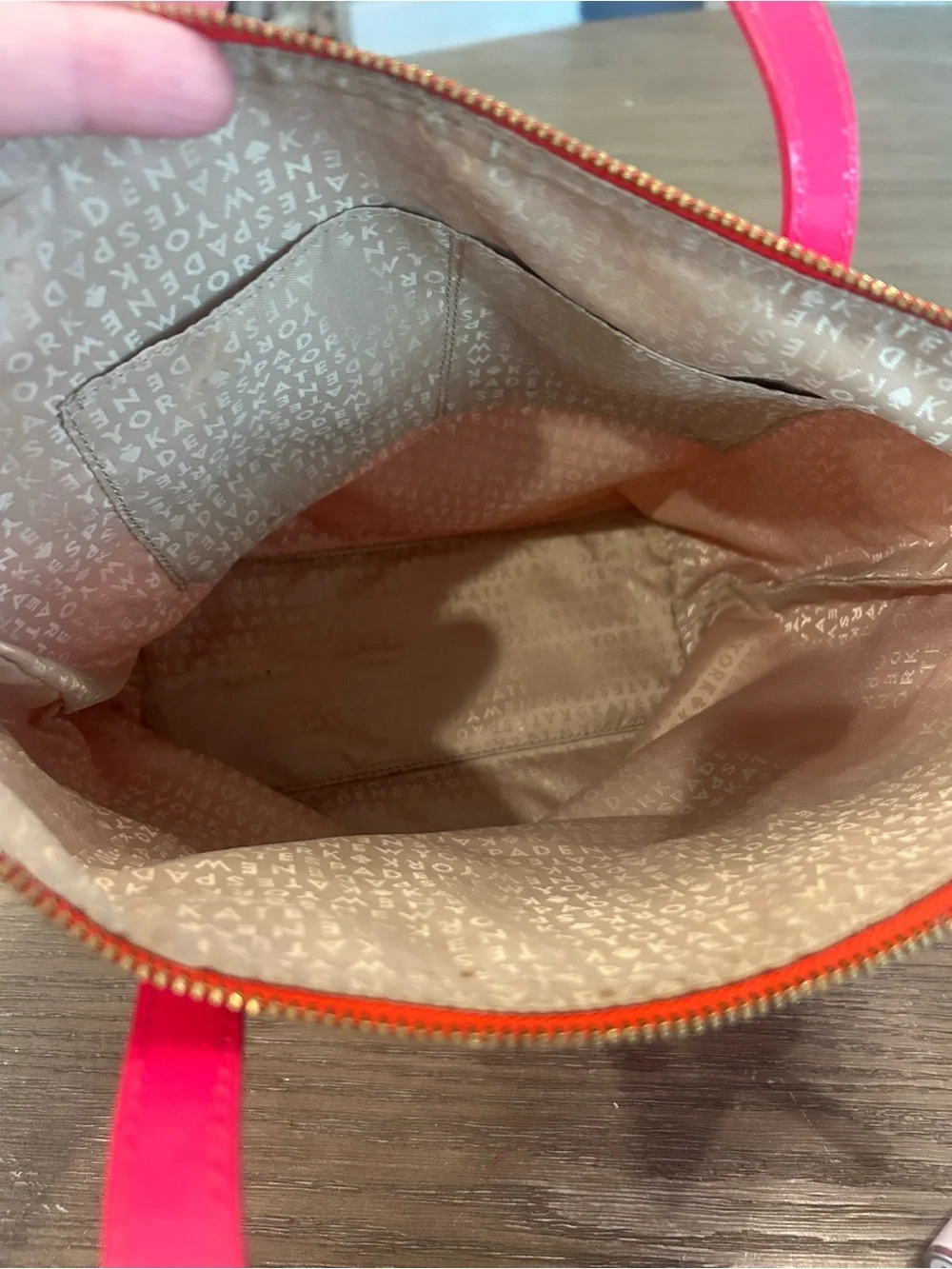 kate spade Red Patent Tote with Top Handles